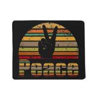 Peace Sign Retro Love 60s 70s Hippie Gift Mousepad