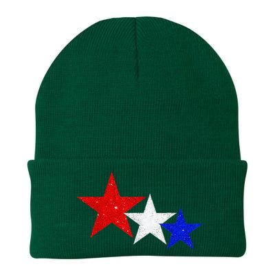 Patriotic Stars Red White Blue American 4th Of July Knit Cap Winter Beanie