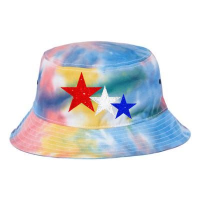 Patriotic Stars Red White Blue American 4th Of July Tie Dye Newport Bucket Hat