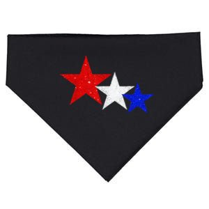 Patriotic Stars Red White Blue American 4th Of July USA-Made Doggie Bandana