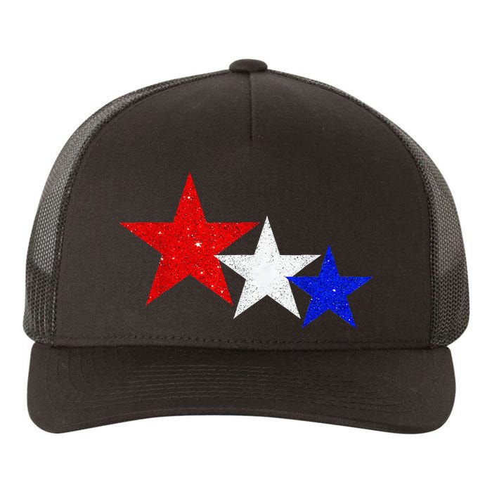 Patriotic Stars Red White Blue American 4th Of July Yupoong Adult 5-Panel Trucker Hat