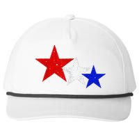 Patriotic Stars Red White Blue American 4th Of July Snapback Five-Panel Rope Hat