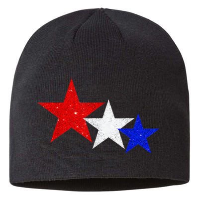 Patriotic Stars Red White Blue American 4th Of July Sustainable Beanie