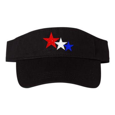 Patriotic Stars Red White Blue American 4th Of July Valucap Bio-Washed Visor