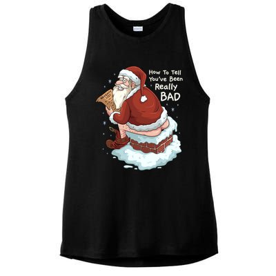 Pooping Santa Really Bad Naughty List Gift Christmas Meaningful Gift Ladies PosiCharge Tri-Blend Wicking Tank