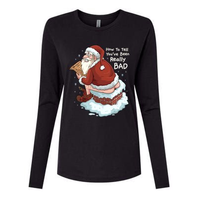 Pooping Santa Really Bad Naughty List Gift Christmas Meaningful Gift Womens Cotton Relaxed Long Sleeve T-Shirt