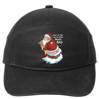 Pooping Santa Really Bad Naughty List Gift Christmas Meaningful Gift 7-Panel Snapback Hat