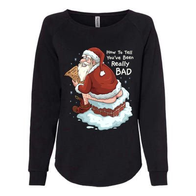 Pooping Santa Really Bad Naughty List Gift Christmas Meaningful Gift Womens California Wash Sweatshirt