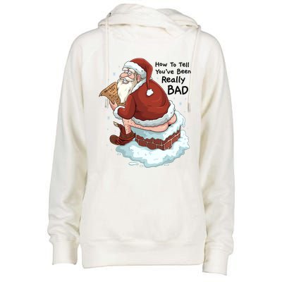 Pooping Santa Really Bad Naughty List Gift Christmas Meaningful Gift Womens Funnel Neck Pullover Hood