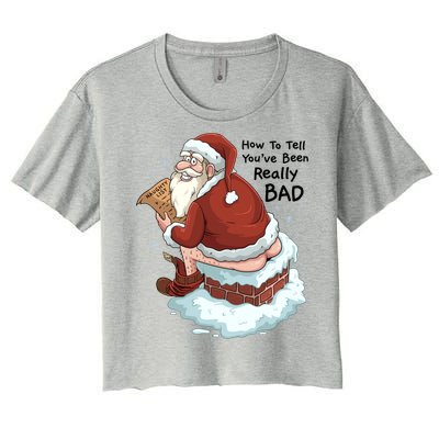 Pooping Santa Really Bad Naughty List Gift Christmas Meaningful Gift Women's Crop Top Tee