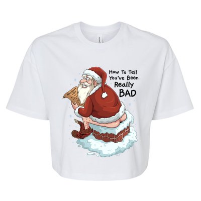 Pooping Santa Really Bad Naughty List Gift Christmas Meaningful Gift Bella+Canvas Jersey Crop Tee