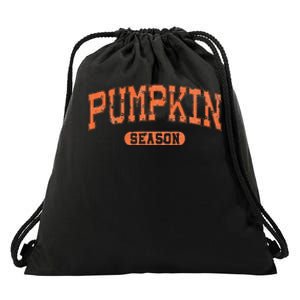 Pumpkin Season Retro Halloween Fall Drawstring Bag