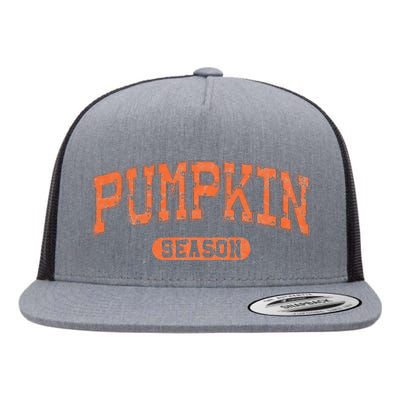 Pumpkin Season Retro Halloween Fall Flat Bill Trucker Hat