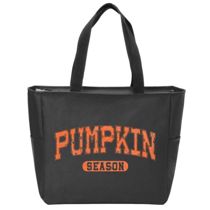 Pumpkin Season Retro Halloween Fall Zip Tote Bag