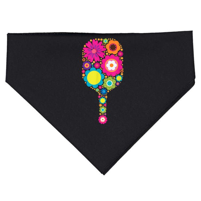 Pickleball Sports Racquet Racket Paddle Flowers Women USA-Made Doggie Bandana