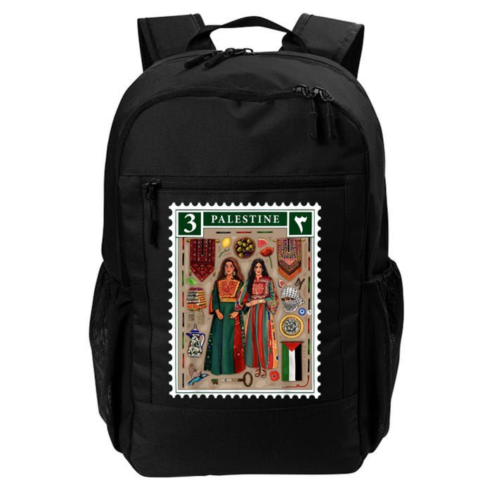 Palestine Stamp Retro Palestine Women Palestinian Flag Gaza Daily Commute Backpack