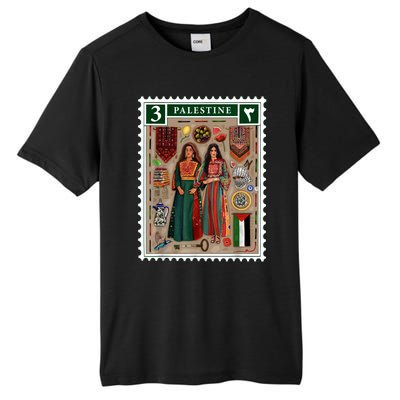 Palestine Stamp Retro Palestine Women Palestinian Flag Gaza Tall Fusion ChromaSoft Performance T-Shirt