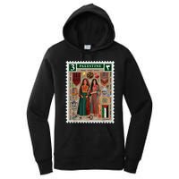 Palestine Stamp Retro Palestine Women Palestinian Flag Gaza Women's Pullover Hoodie