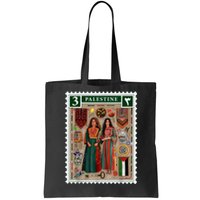 Palestine Stamp Retro Palestine Women Palestinian Flag Gaza Tote Bag