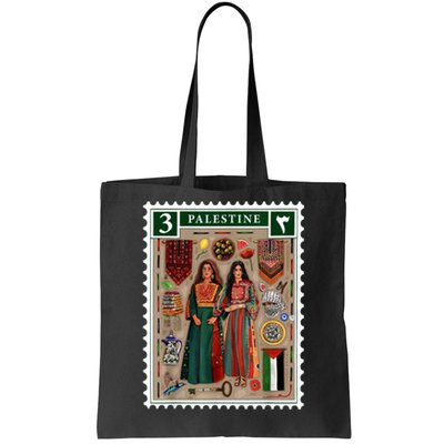 Palestine Stamp Retro Palestine Women Palestinian Flag Gaza Tote Bag