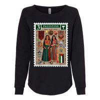 Palestine Stamp Retro Palestine Women Palestinian Flag Gaza Womens California Wash Sweatshirt