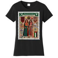 Palestine Stamp Retro Palestine Women Palestinian Flag Gaza Women's T-Shirt