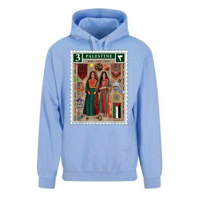 Palestine Stamp Retro Palestine Women Palestinian Flag Gaza Unisex Surf Hoodie