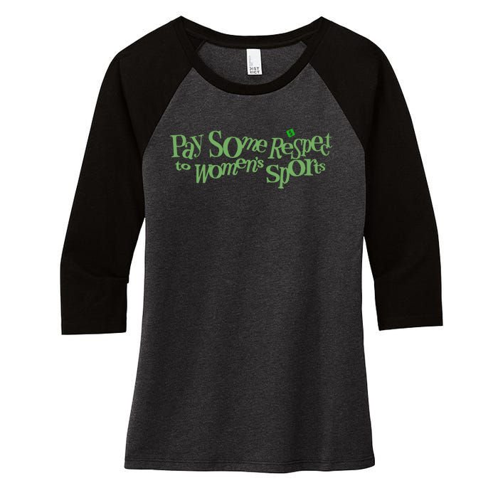 Pay Some Respect To Sports Women's Tri-Blend 3/4-Sleeve Raglan Shirt