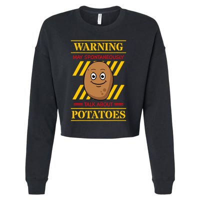 Potato Spud Root Vegetable Tater Vegan Lover Keto Gift Idea Cropped Pullover Crew