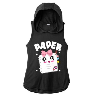 Paper Scissors Rock Halloween Costumes Group Family Ladies PosiCharge Tri-Blend Wicking Draft Hoodie Tank