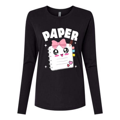 Paper Scissors Rock Halloween Costumes Group Family Womens Cotton Relaxed Long Sleeve T-Shirt