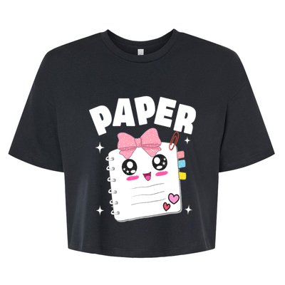 Paper Scissors Rock Halloween Costumes Group Family Bella+Canvas Jersey Crop Tee