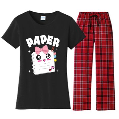 Paper Scissors Rock Halloween Costumes Group Family Women's Flannel Pajama Set