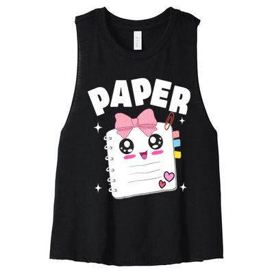 Paper Scissors Rock Halloween Costumes Group Family Women's Racerback Cropped Tank