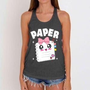 Paper Scissors Rock Halloween Costumes Group Family Women's Knotted Racerback Tank