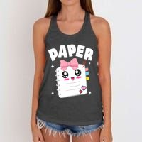 Paper Scissors Rock Halloween Costumes Group Family Women's Knotted Racerback Tank