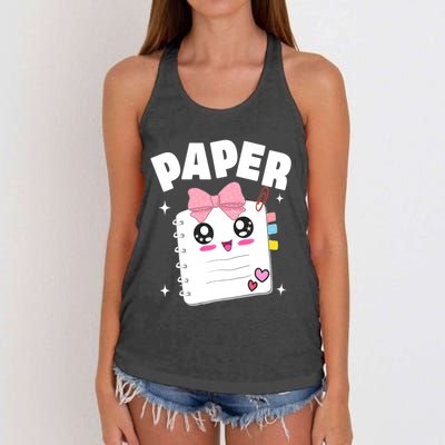 Paper Scissors Rock Halloween Costumes Group Family Women's Knotted Racerback Tank