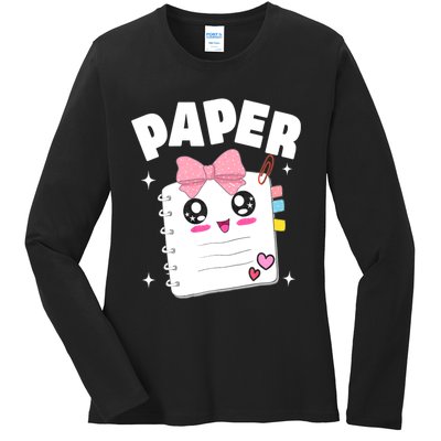 Paper Scissors Rock Halloween Costumes Group Family Ladies Long Sleeve Shirt