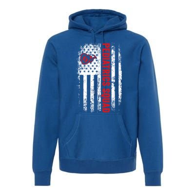 Pediatrics Squad Registered Nurse American Flag For Doctor Cute Gift Premium Hoodie