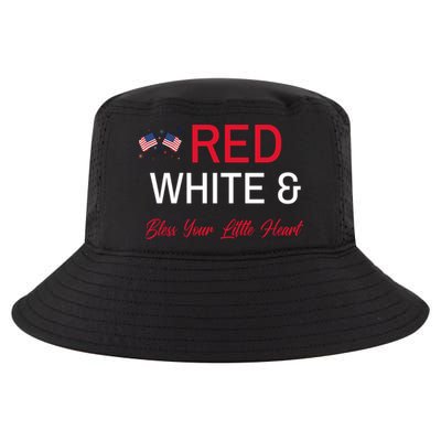 Patriotic Southern Red White And Bless Your Little Heart Funny Gift Cool Comfort Performance Bucket Hat