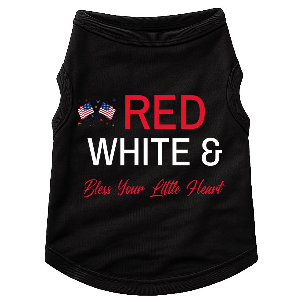 Patriotic Southern Red White And Bless Your Little Heart Funny Gift Doggie Tank