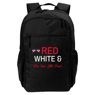 Patriotic Southern Red White And Bless Your Little Heart Funny Gift Backpack