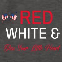 Patriotic Southern Red White And Bless Your Little Heart Funny Gift Vector Backpack
