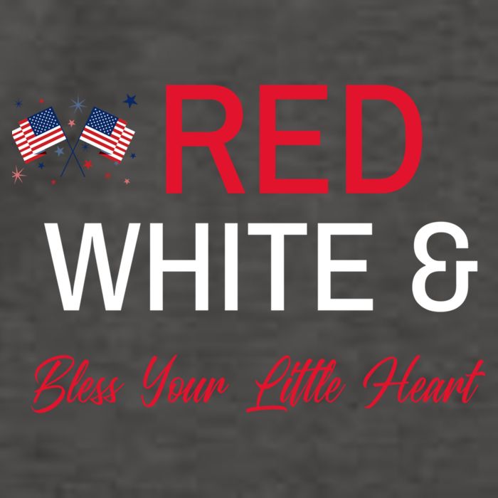 Patriotic Southern Red White And Bless Your Little Heart Funny Gift Vector Backpack