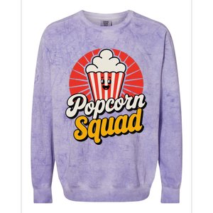 Popcorn Squad Retro Movie Night Snack Cinema Lover Colorblast Crewneck Sweatshirt