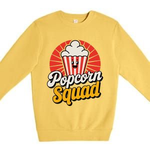 Popcorn Squad Retro Movie Night Snack Cinema Lover Premium Crewneck Sweatshirt