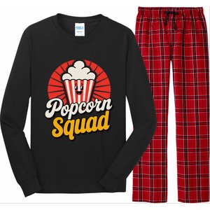 Popcorn Squad Retro Movie Night Snack Cinema Lover Long Sleeve Pajama Set