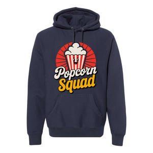 Popcorn Squad Retro Movie Night Snack Cinema Lover Premium Hoodie