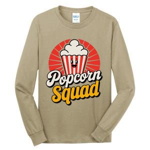 Popcorn Squad Retro Movie Night Snack Cinema Lover Tall Long Sleeve T-Shirt