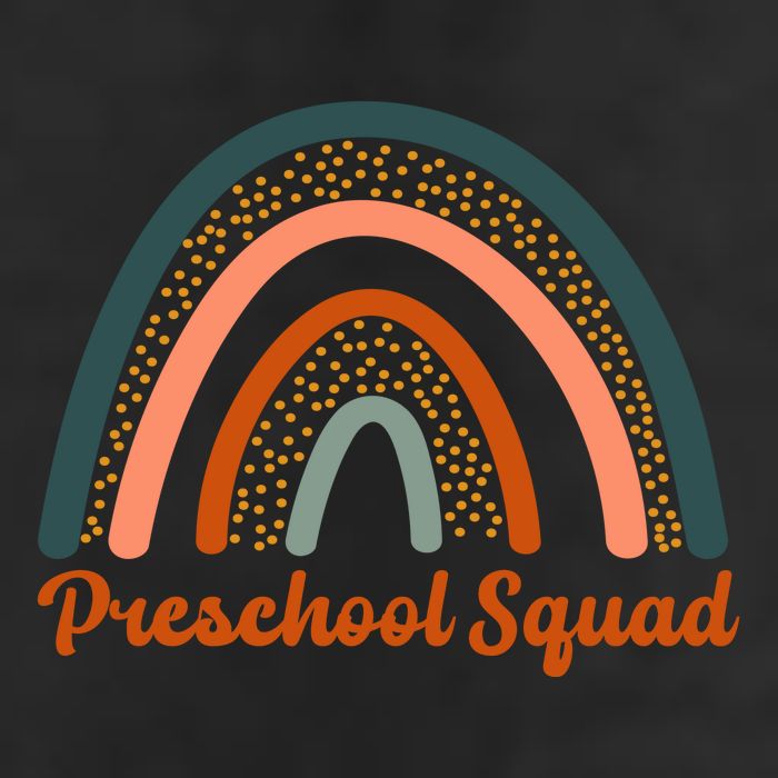 Preschool Squad Rainbow Back To School 7 Panel Mesh Trucker Snapback Hat